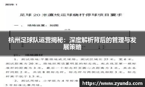 杭州足球队运营揭秘：深度解析背后的管理与发展策略
